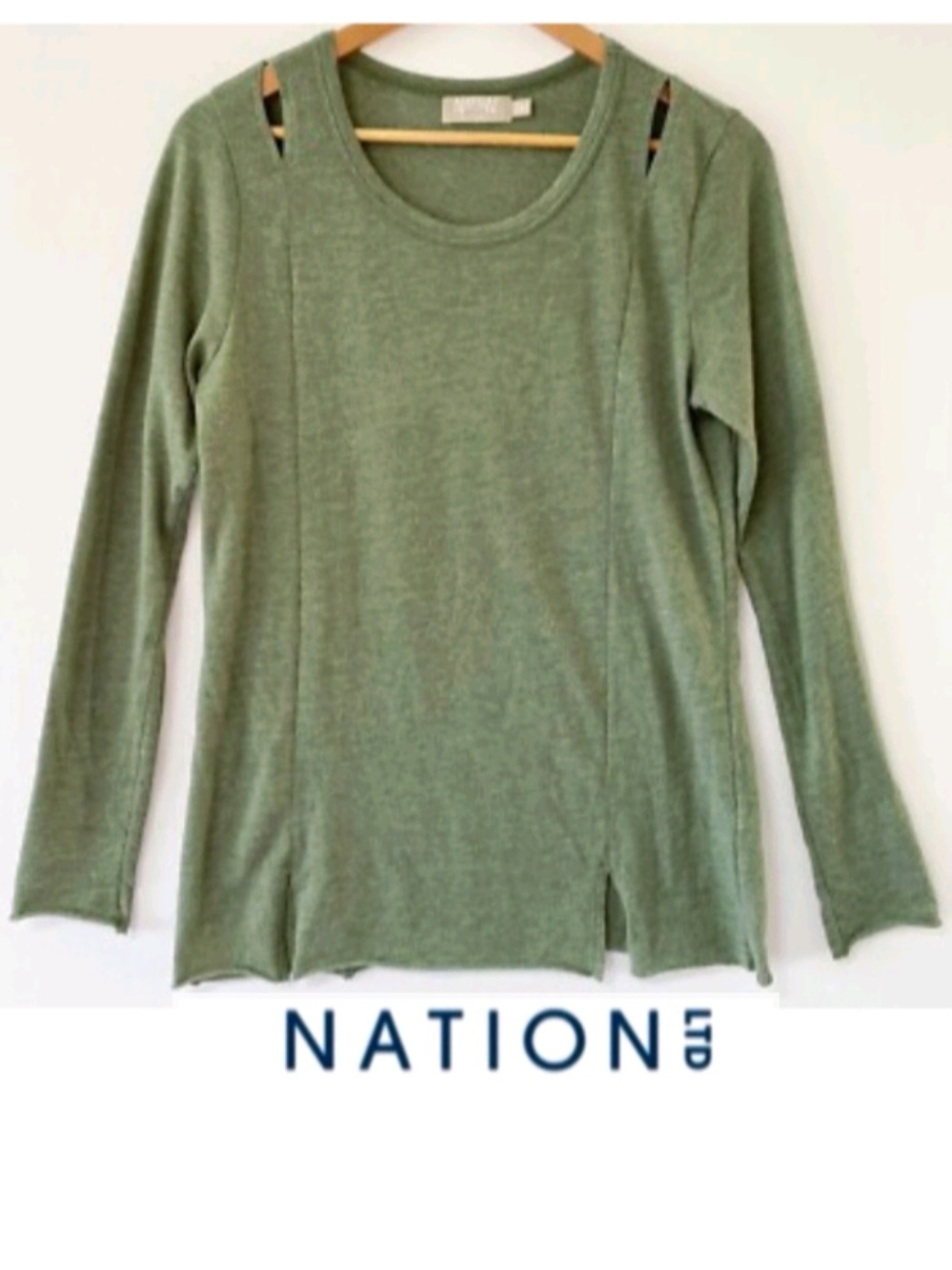 Nation LTD split shoulder tunic blouse